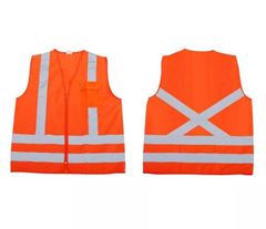 COLETE VICSA LARANJA REFLETIVO 01 BOLSO TAM G RFX - VIC72140