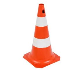 CONE KTELI PVC 50CM LARANJA/BRANCO SEM REFLETIVO