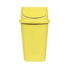 LIXEIRA LAR PLASTICOS 060 LITROS TAMPA BASCULANTE AMARELO