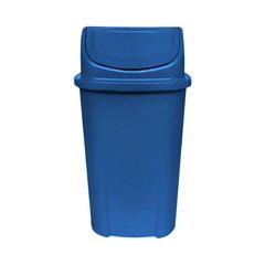 LIXEIRA LAR PLASTICOS 060 LITROS TAMPA BASCULANTE AZUL