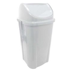 LIXEIRA LAR PLASTICOS 060 LITROS TAMPA BASCULANTE BRANCO