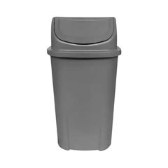 LIXEIRA LAR PLASTICOS 060 LITROS TAMPA BASCULANTE CINZA