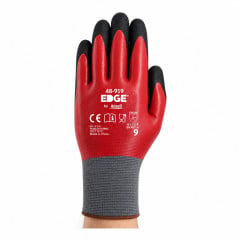 LUVA ANSELL EDGE 48-919 TAM 08-M PRETO/VERMELHO CA43203