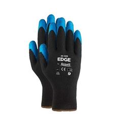 LUVA ANSELL EDGE 48-305 GRIP TAM 09-G AZUL/PRETA CA31924