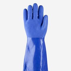 LUVA ANSELL EDGE SUPERFLEX 14-663 PVC 36CM TAM 10-XG AZUL CA26043