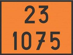 PLACA PLASTCOR NUMEROLOGIA NBR7500 GAS/GLP 23/1075 30X40CM