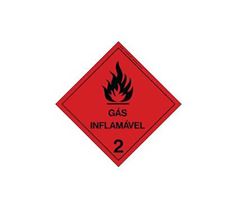 PLACA PLASTCOR SIMBOLOGIA NBR7500 GAS INFLAMAVEL 2 33/33