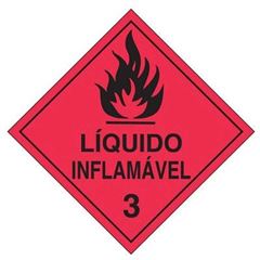 PLACA PLASTCOR SIMBOLOGIA NBR7500 LIQUIDO INFLAMAVEL 3 30X30