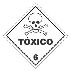 PLACA PLASTCOR SIMBOLOGIA NBR7500 TOXICO 6 30X30CM