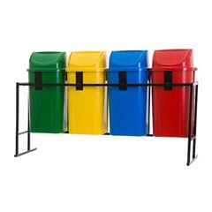ESTRUTURA SUPORTE LAR PLASTICOS 04 LIXEIRAS 60 LITROS