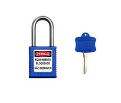CADEADO BLOQUEIO TAGOUT HASTE INOX AZUL 38MM - CAAZ140CD