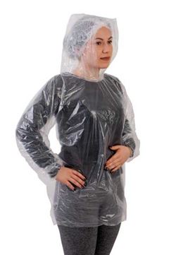 BLUSAO PREVEMAX POLIETILENO TRANSPARENTE COM CAPUZ CA30354 BAT00052