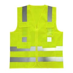 COLETE BRASCAMP VERDE REFLETIVO 04 BOLSO TAM G - 3463