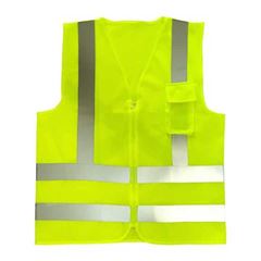 COLETE BRASCAMP VERDE REFLETIVO 01 BOLSO TAM XG - 4003