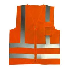 COLETE BRASCAMP LARANJA REFLETIVO 01 BOLSO TAM G - 4006
