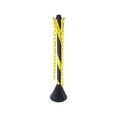 PEDESTAL PLASTCOR ZEBRADO PRETO/AMARELO 90CM - 70010848
