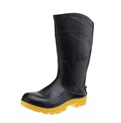 BOTA MARLUVAS PVC CANO LONGO PRETO SOLADO AMARELO SEM FORRO N41 CA40637 - 100AWORKCAPRA