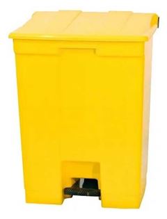 LIXEIRA BRALIMPIA 050 LITROS COM PEDAL AMARELO - CP50AM