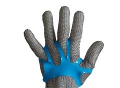 AJUSTADOR PARA LUVA MALHA DE ACO BRASMO ELASTICO AZUL - RV00036