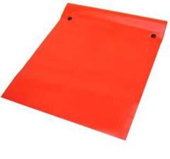 BANDEIROLA SINALIZACAO ESCADA MLV LARANJA COM BOTAO ILHOES 300X400MM