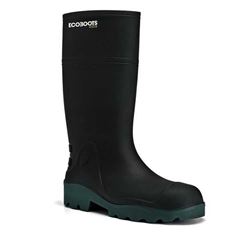 BOTA ECOBOOTS POLYTECH PRETO BICO COMPOSITE PALM ACO N42 SOLADO VERDE CA34671 - 91BPUL100PA