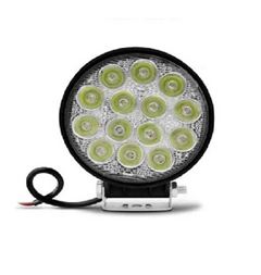 LANTERNA FAROL AUXILIAR VCLEAR REDONDO PARA VEICULOS 14 LED 6000K 42W 12V