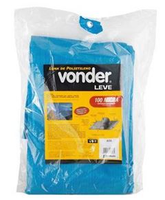 LONA POLIETILENO VONDER 5MTX5MT AZUL 100 MICRAS COM ILHOES - 6158055000