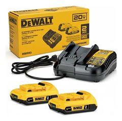 KIT DEWALT 02 BATERIAS 2.AH 20V MAX COM CARREGADOR - DCB203C2-BR