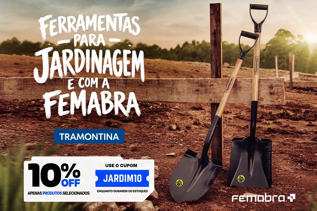 Jardinagem Tramontina - cupom JARDIM10